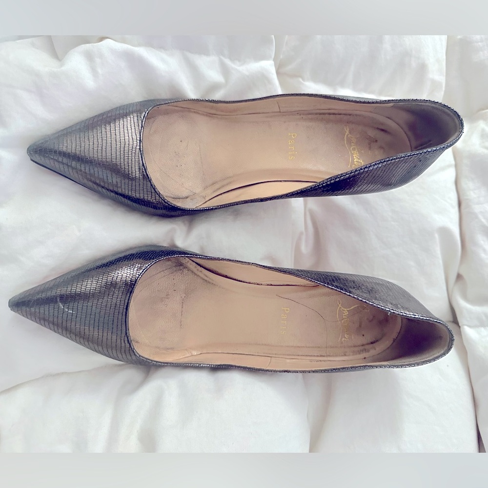 Christian Louboutin’s Gray Shiny